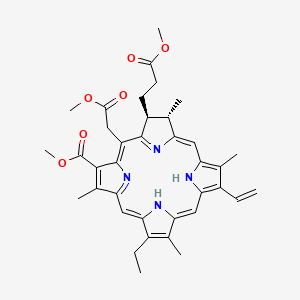 Chemical structure of Chlorin e6 trimethyl ester