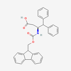 Chemical structure of Fmoc-S-3-amino-4,4-diphenyl-butyric acid