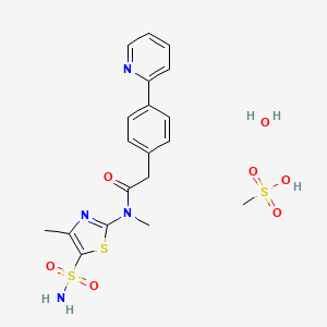 Chemical structure of Pritelivir mesylate hydrate