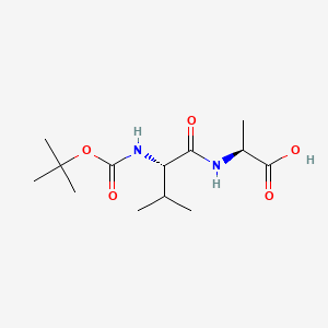 Chemical structure of (tert-Butoxycarbonyl)-L-valyl-L-alanine