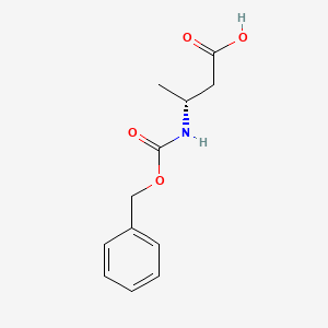 Chemical structure of Z-β-D-HomoAla-OH