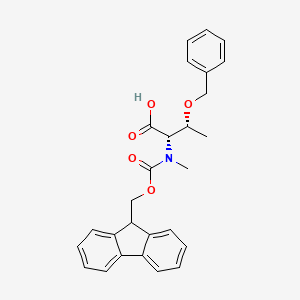 Chemical structure of Fmoc-N-Me-Thr(Bzl)-OH