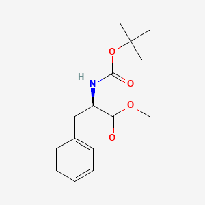 Chemical structure of Boc-D-phenylalanine methyl ester