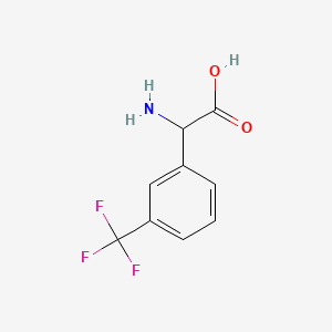 Chemical structure of 3-(Trifluoromethyl)-DL-phenylglycine