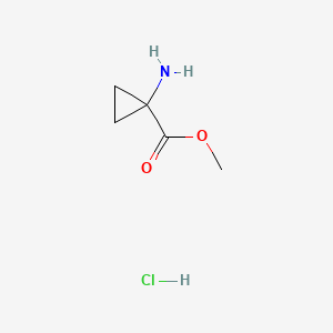 Chemical structure of Methyl 1-aminocyclopropanecarboxylate hydrochloride