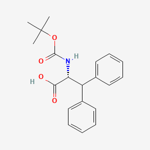 Chemical structure of Boc-D-3,3-Diphenylalanine