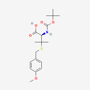 Chemical structure of Boc-Pen(Mob)-OH