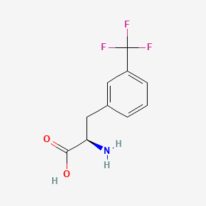Chemical structure of (R)-2-Amino-3-(3-(trifluoromethyl)phenyl)propanoic acid
