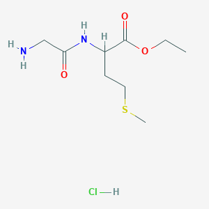 Chemical structure of Ethyl glycylmethioninate hydrochloride