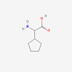 Chemical structure of 2-Amino-2-cyclopentylacetic acid