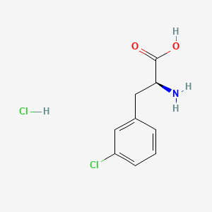 Chemical structure of (S)-2-Amino-3-(3-chlorophenyl)propanoic acid hydrochloride