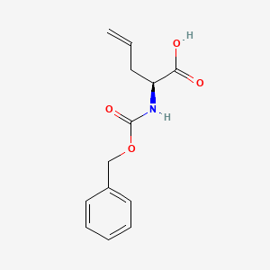 Chemical structure of (S)-2-(((Benzyloxy)carbonyl)amino)pent-4-enoic acid