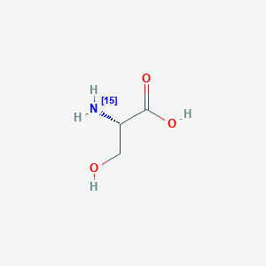 Chemical structure of L-Serine-15N