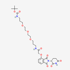 Chemical structure of Thalidomide-O-amido-CH2-PEG3-CH2-NH-Boc