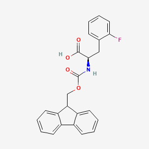 Chemical structure of Fmoc-D-Phe(2-F)-OH