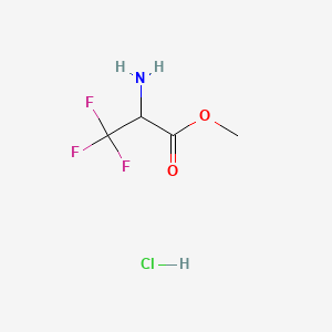 Chemical structure of Methyl 2-amino-3,3,3-trifluoropropanoate hydrochloride