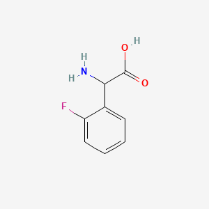 Chemical structure of 2-Fluoro-DL-phenylglycine