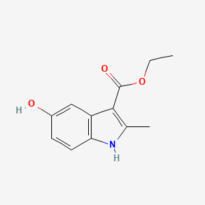 Chemical structure of Ethyl 5-hydroxy-2-methyl-1H-indole-3-carboxylate