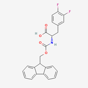 Chemical structure of Fmoc-Phe(3,4-DiF)-OH