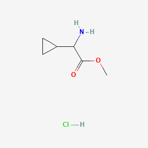 Chemical structure of Methyl 2-amino-2-cyclopropylacetate hydrochloride