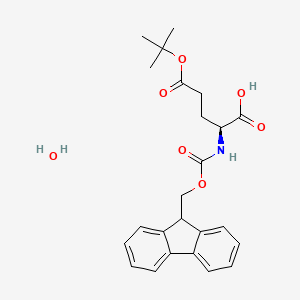 Chemical structure of Fmoc-L-Glu(OtBu)-OH monohydrate