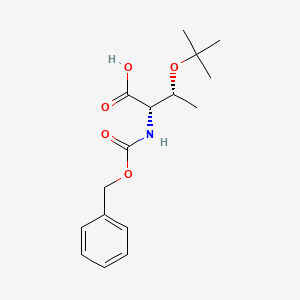 Chemical structure of N-((Benzyloxy)carbonyl)-O-(tert-butyl)-L-threonine