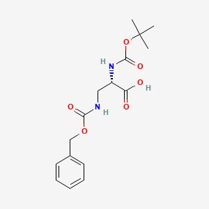 Chemical structure of Boc-dap(Z)-OH