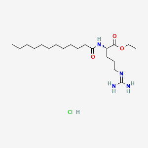 Chemical structure of Ethyl Lauroyl Arginate Hydrochloride