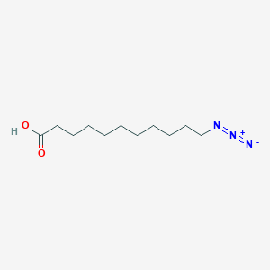 Chemical structure of 11-Azidoundecanoic acid