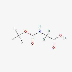 Chemical structure of Boc-Glycine-d2