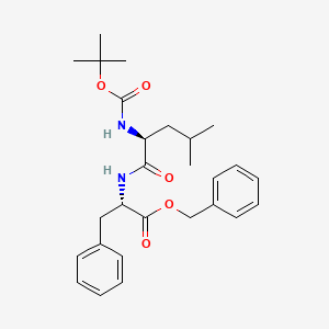 Chemical structure of benzyl (tert-Butoxycarbonyl)-L-leucyl-L-phenylalaninate