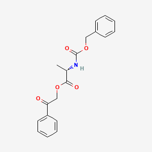 Chemical structure of 2-Oxo-2-phenylethyl ((benzyloxy)carbonyl)-L-alaninate