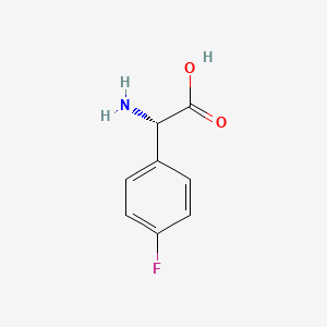 Chemical structure of (S)-4-Fluorophenylglycine