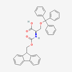 Chemical structure of Fmoc-D-Ser(trt)-OH