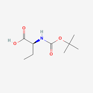 Chemical structure of Boc-L-2-aminobutanoic acid