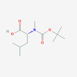 Chemical structure of Boc-N-methyl-D-leucine
