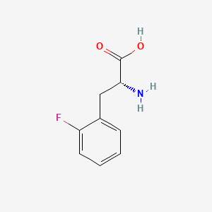 Chemical structure of 2-fluoro-D-phenylalanine