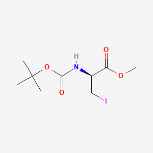 Chemical structure of (S)-Methyl 2-Boc-amino-3-iodopropionate
