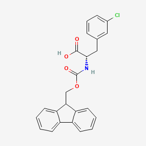 Chemical structure of Fmoc-L-3-Chlorophenylalanine