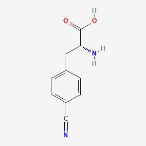 Chemical structure of H-D-Phe(4-CN)-OH