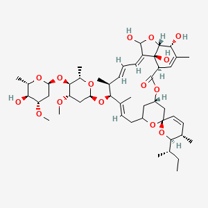 Chemical structure of 5-O-Demethyl-28-hydroxy-Avermectin A1a