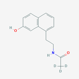 Chemical structure of 7-Desmethyl-agomelatine-d3