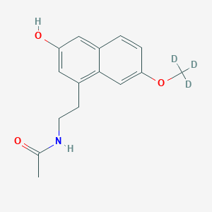 Chemical structure of 3-Hydroxy agomelatine-d3