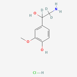 Chemical structure of Normetanephrine-d3 hydrochloride