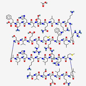 Chemical structure of Parathyroid hormone (1-34) (rat) acetate
