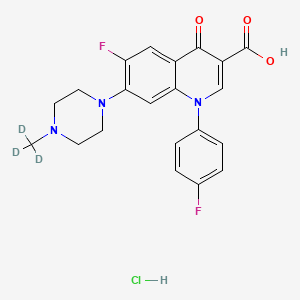 Chemical structure of Difloxacin-d3 hydrochloride