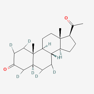 Chemical structure of 5a-Pregnane-3,20-dione-d6