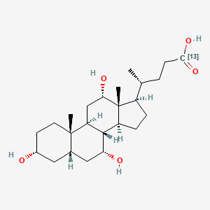 Chemical structure of Cholic acid-13C