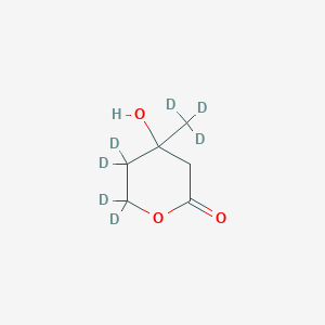 Chemical structure of DL-Mevalonolactone-d7