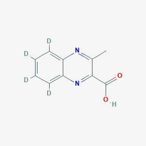 Chemical structure of 3-Methyl-2-quinoxalinecarboxylic acid-d4